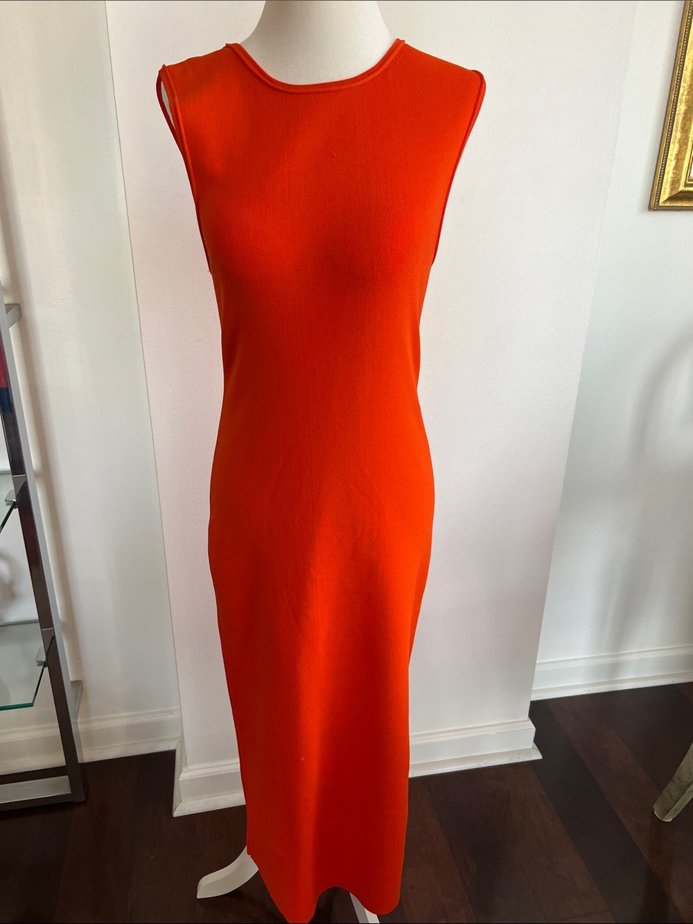 COS Sleeveless Midi Dress in Orange